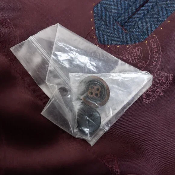 Cordings London Herringbone Tweed Blazer 44R Navy 100% Wool Jacket - Picture 15 of 15